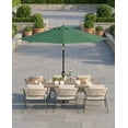 thumbnail image 2 of 9 FT Solar LED Patio Umbrella, 8 Ribs Outdoor Tilt Market Table Umbrella with 32 LED Lights for Pool, Deck, Backyard, 2 of 7