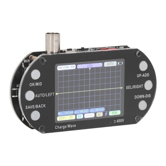 Osciloscopio de forma de onda, Osciloscopio digital Muestreo de 2,5 MHz Osciloscopio digital portátil Medidor de alcance digital Diseño a prueba de futuro