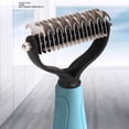 thumbnail image 2 of 1PCS Pet Grooming Rake Double-Sided Dematting Tool for Dogs & Cats Extra-Wide Undercoat Rake for Long Hair Effective Deshedding Comb Ergonomic Handle Included, 2 of 9