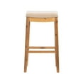 thumbnail image 5 of Home Square 2-Piece Furniture 32" Acacia Wood Bar Stool Set in Rustic Brown, 5 of 11