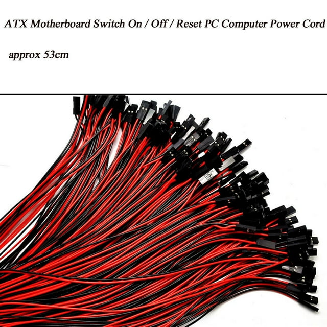 PC Power On Off Reset ATX Computer Replacement Internal Front Wire Connector Header Pins Kit Desktop Tower Standard Utility Button Assembly