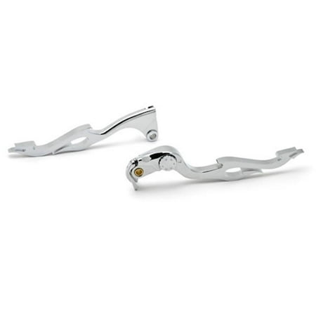 - Krator 2005-2006 Kawasaki Ninja 636 ZX6RR ZX6R Billet Aluminum Chrome Brake and Clutch Flame Hand Grips Levers Left and Right One Pair Motorcycle