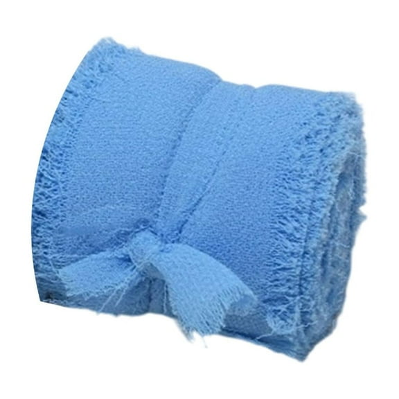 Hand Torn Edges Chiffon Ribbon 5 Meter Roll for Wedding Florals Decoration