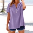 thumbnail image 2 of T-Shirts Femmes Lot Mode Décontractée Col en V Manches Courtes Haut T-Shirt - Hontri, 2 of 5
