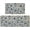 Blue White Flowers68, variant on Blue White Floral Kitchen Mats Set of 2,Monochrome Sketch Retro Vintage Flowers Kitchen Rugs Absorbent Non Slip Low-Profile Washable for Spring Summer Floor Home Decor 17x29 and 17x47 Inch