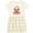 Natural with Stripes, variant on Inktastic Sloth Pizza Girls Toddler Dress