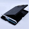 thumbnail image 2 of 3X Clip Board Organizer Clipboards with Storage Nursing Clipboard Foldable File Folder Plastic Clipboard (Black), 2 of 8