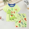 thumbnail image 2 of HCNTES Toddler Baby Boys 2 Piece Outfits Boy Spring Summer Clothes Kids Sport T Shirts and Shorts Kid Outfit Sets For 2t 3t 4t 5t 6t 7t 8t Kid Short(G-Light Green,4-5 Years), 2 of 5