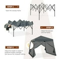 thumbnail image 5 of INTER HUT 10x10 Pop up Canopy Tent with Mesh Netting, Slant Leg Instant Screened House Gazebo, Gray, 5 of 7