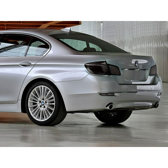 Rvinyl Tail Light Tint Covers Compatible with BMW 5-Series 2011-2016 (Sedan) - Smoke