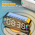 thumbnail image 2 of Inicio Oficina LED Alarma Reloj de alarma Bluetooth-Compatible Handshree Micrófono incorporado Reproductor de música Recargable Brillo Ajustable Blanco AweSitey HA010355-02B, 2 of 6