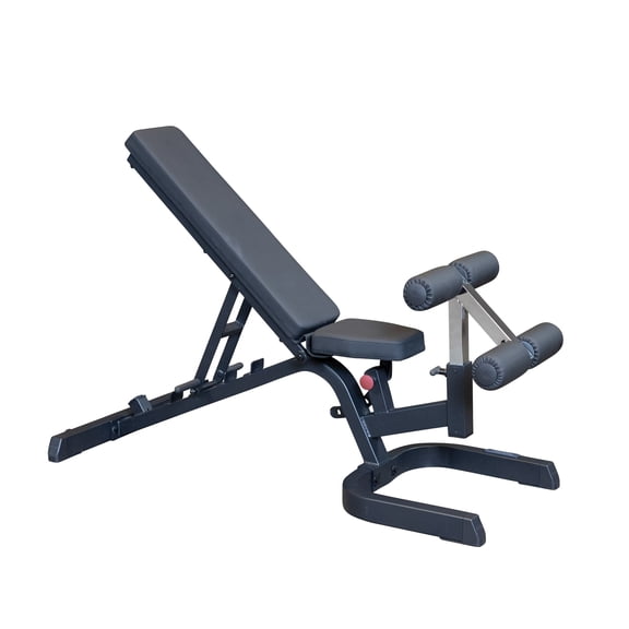 Body-Solid - GFID71B Heavy Duty Adjustable Bench with Leg Hold Down Included - BLACK