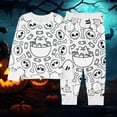 thumbnail image 2 of LIIPEE Halloween Graphic Pajamas For Boys Long Sleeve Tees And Pants Pajama Set 2 Piece Kids Autumn Comfortable Cute Everyday Sleepwear,7-8 Years, 2 of 4