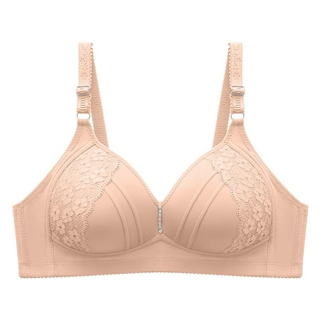 PEASKJP Women s Bras Plus Size Women s Underwire Contour Multiway Full Coverage Strapless Bra Plus Size (Beige 85)