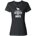 thumbnail image 3 of Inktastic Easily Distracted by Goats Women's T-Shirt, 3 of 5