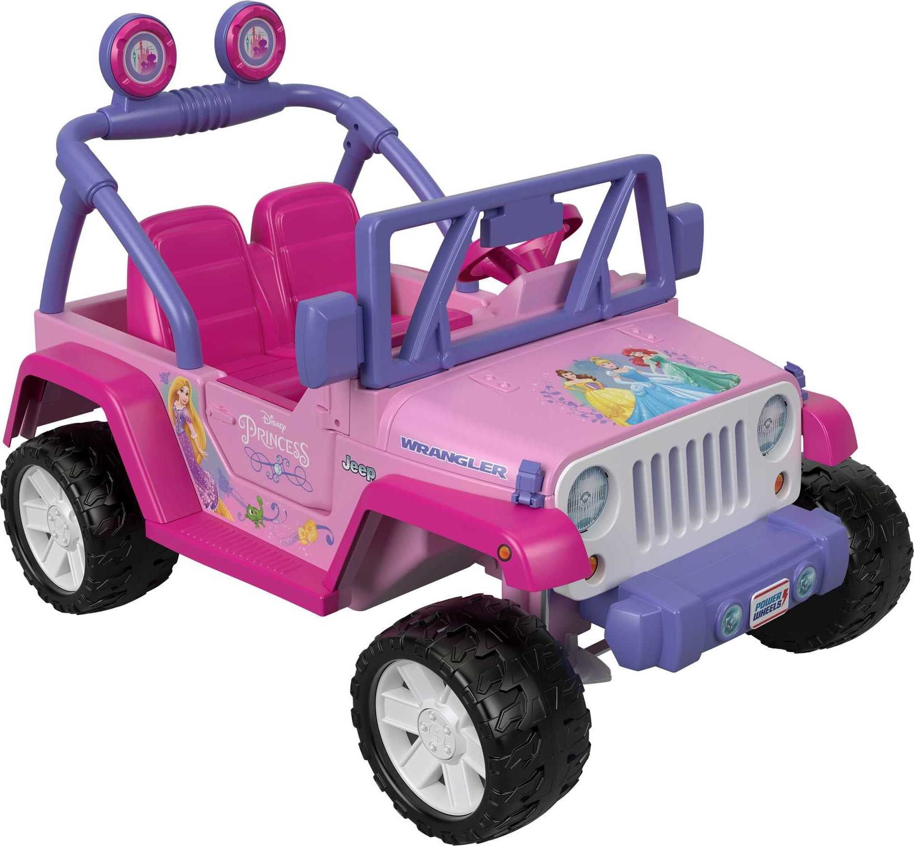 Power Wheels Disney Princess Jeep Wrangler Battery Powered Ride-On Vehicle  with Sounds 