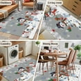 thumbnail image 5 of Hallway Runner Rugs 2.7x5 Ft, Grey Snowman Christmas Non Slip Area Rugs for Kitchen Bedroom Entryway, Xmas Snowflake Winter Ball Washable Carpet Runner Rug Floor Mats for Bedroom Home Decor, 5 of 9