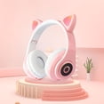 thumbnail image 3 of B39 Over Ear Music Headset Cat Ear Glowing Headphone Foldable Wireless BT5.0 Earphone Hands-free, 3 of 7