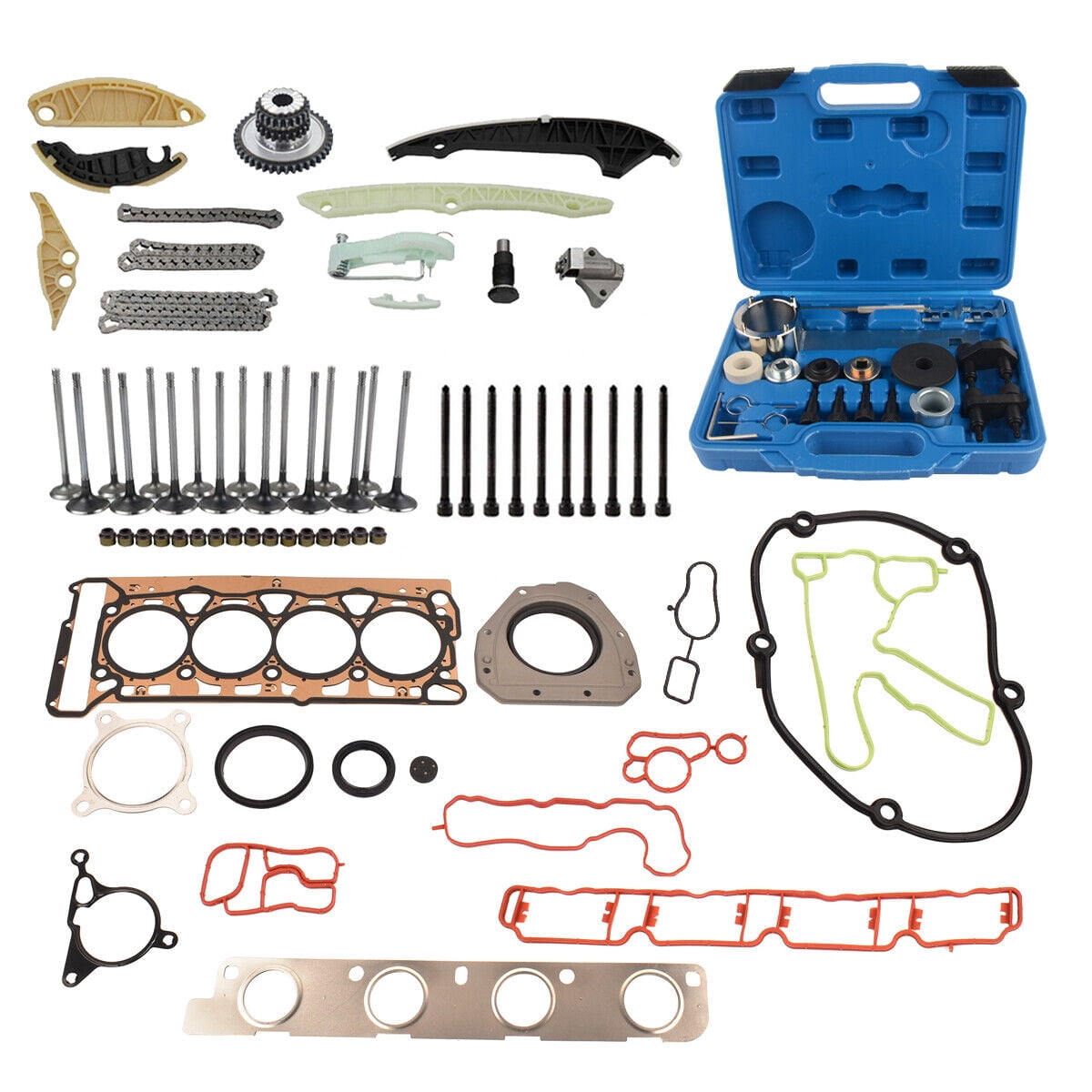 Repair Kit Timing Chain Tool Kit Head Gasket For VW GTI Jetta Audi A4 1.8 2.0TSI