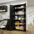 thumbnail image 5 of Polup 71" Tall Storage Cabinet,Black Metal Kitchen Pantry Storage Cabinets with Doors and 4 Shelves, 5 of 10