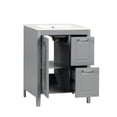 thumbnail image 4 of 24" Solid Wood & MDF Vanity | Moru Glass Aesthetic | Family Bathroom Space, 4 of 6