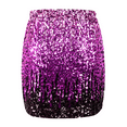 thumbnail image 4 of PrettyGuide Women's Sequin Skirt Stretchy Bodycon Sparkle Mini Skirt Night Out, 4 of 6