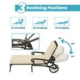 thumbnail image 5 of Mondawe Cast Aluminum Recliner Chair with Beige Cushion, 5 of 7