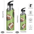 thumbnail image 2 of Yayeee 20oz Insulated Water Bottle Double Wall Stainless Steel with Flip Straw Lid, Game Day Footballs, 2 of 7