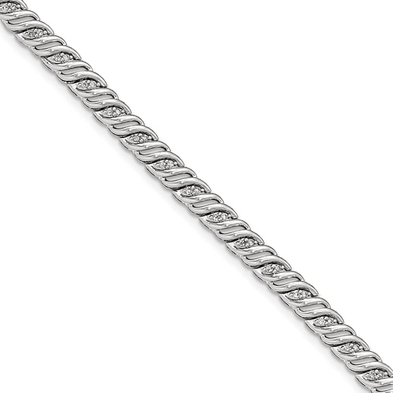 Beautiful 14K White Gold Diamond Bracelet