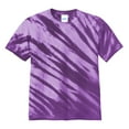 thumbnail image 6 of Yellow Rooster Men's Short Sleeve Tiger Stripe Tie-Dye Cotton T-Shirts Purple S, 6 of 6