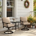 thumbnail image 6 of Outsunny Patio Chair Cushions Set of 2 with Seat Cushion & Backrest, Fade Resistant 24" x 24" Seat Replacement Cushion Set, Beige, 6 of 9