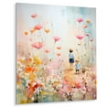 thumbnail image 2 of Designart "Whimsical Kids floral Haven II In Colorful"Children's Metal Wall Art Colorful children s art Office Room Wall Art, 2 of 6