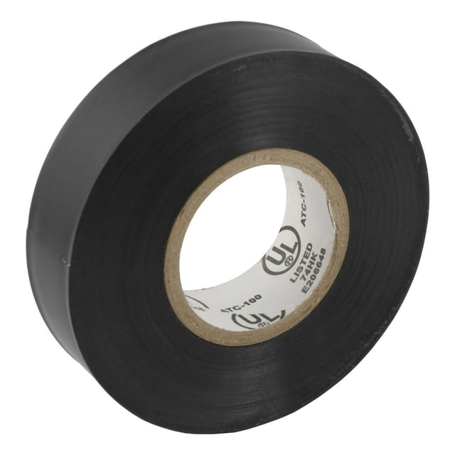 CURT 59740 Ruban Électrique Noir, 7 Mil, Rouleaux de 3/4 Pouce x 60 Pieds, Lot de 10