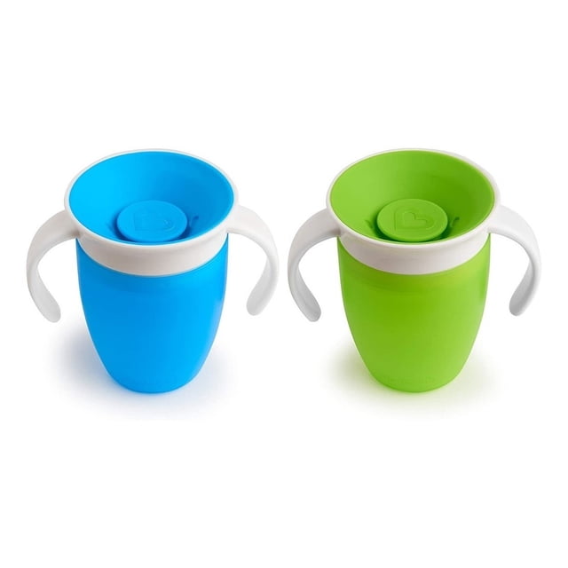 2 Tazas de Entrenamiento Munchkin Miracle 360 Azul y Verde Munchkin 2 Tazas de Entrenamiento Munchkin Miracle 360 Azul y Verde
