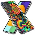 thumbnail image 2 of MUNDAZE Samsung Galaxy A72 Shockproof Clear Hybrid Protective Phone Case Neon Psychedelic Indie Hippie Sunflowers Cover, 2 of 5