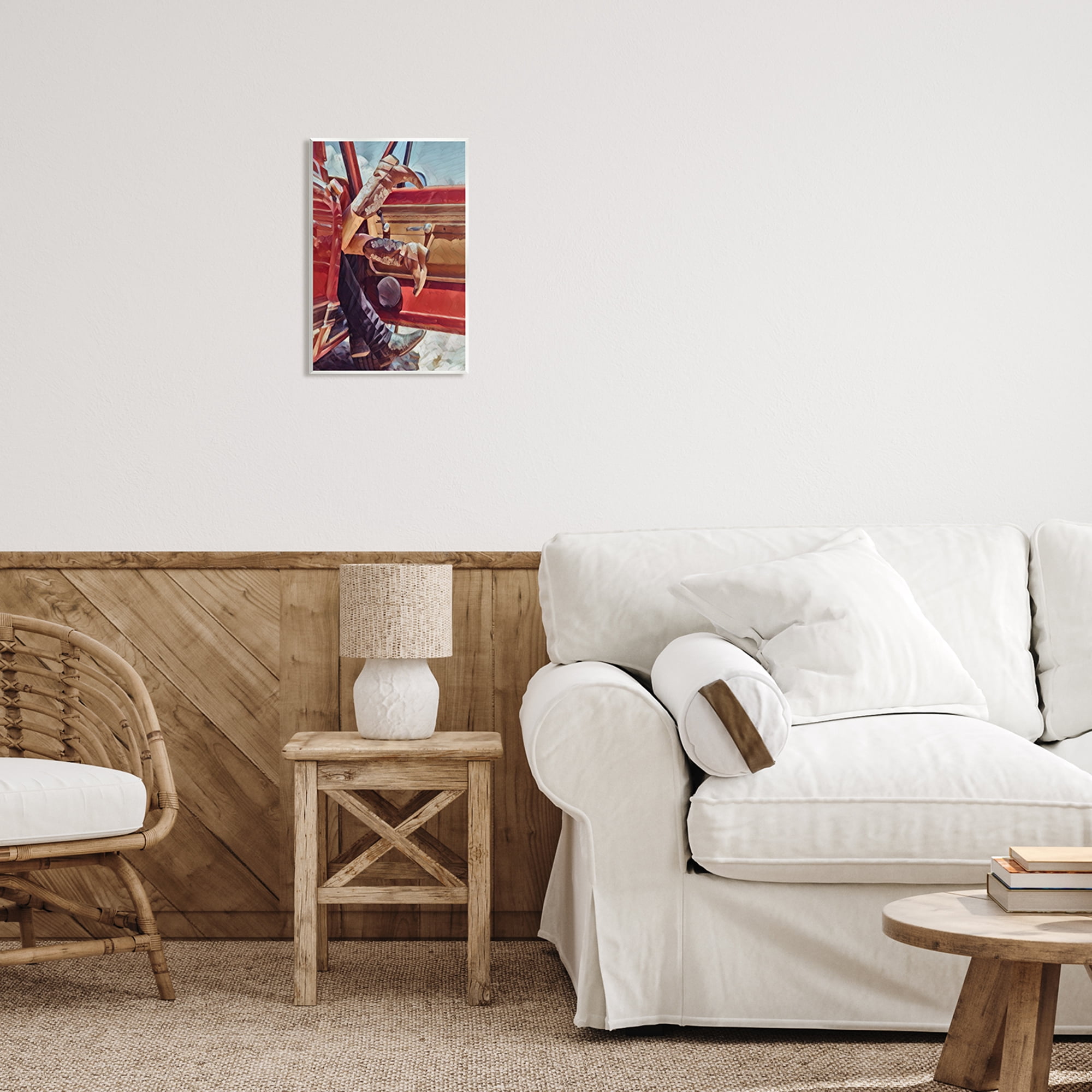 Stupell Industries Romantic Cowboy Boots Couple Transportation Painting Unframed Art Print Wall Art, 10 x 15