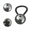 thumbnail image 5 of Unique Bargains Grace Button Hair Elastics for Women 1 Pc Black Silver Tone, 5 of 5