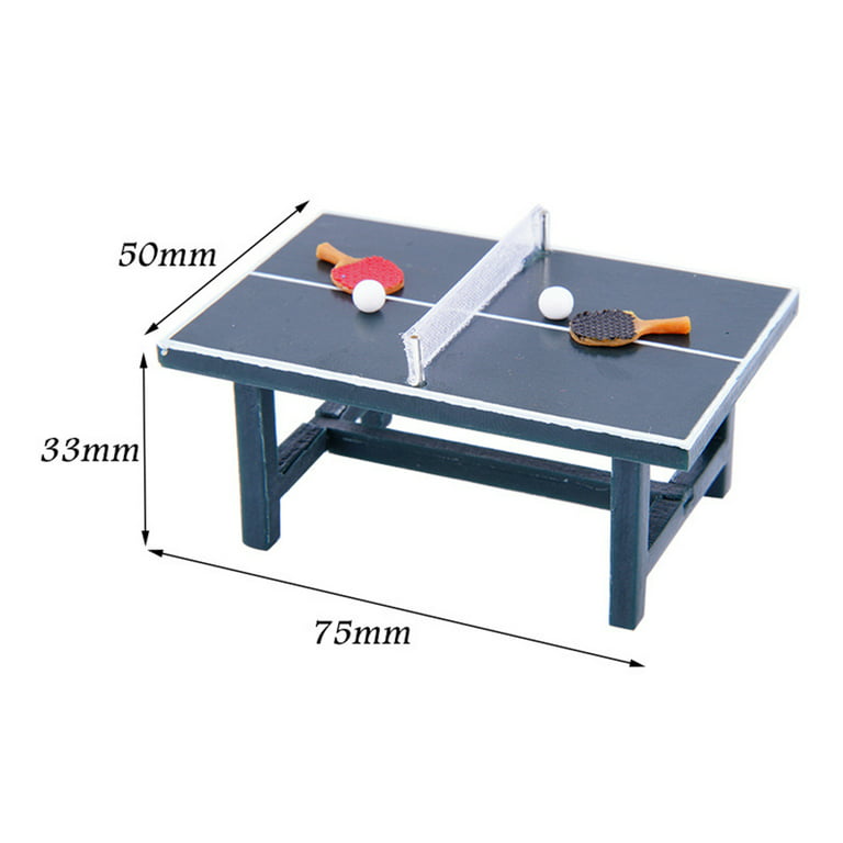 1 Set of Mini Table Miniature Table Tennis Table Toys Miniature Sports  Equipment