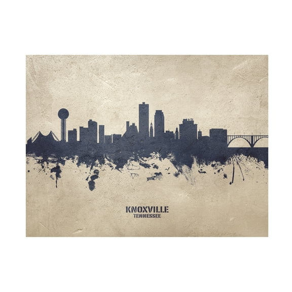 Michael Tompsett 'Knoxville Tennessee Skyline Concrete' Canvas Art