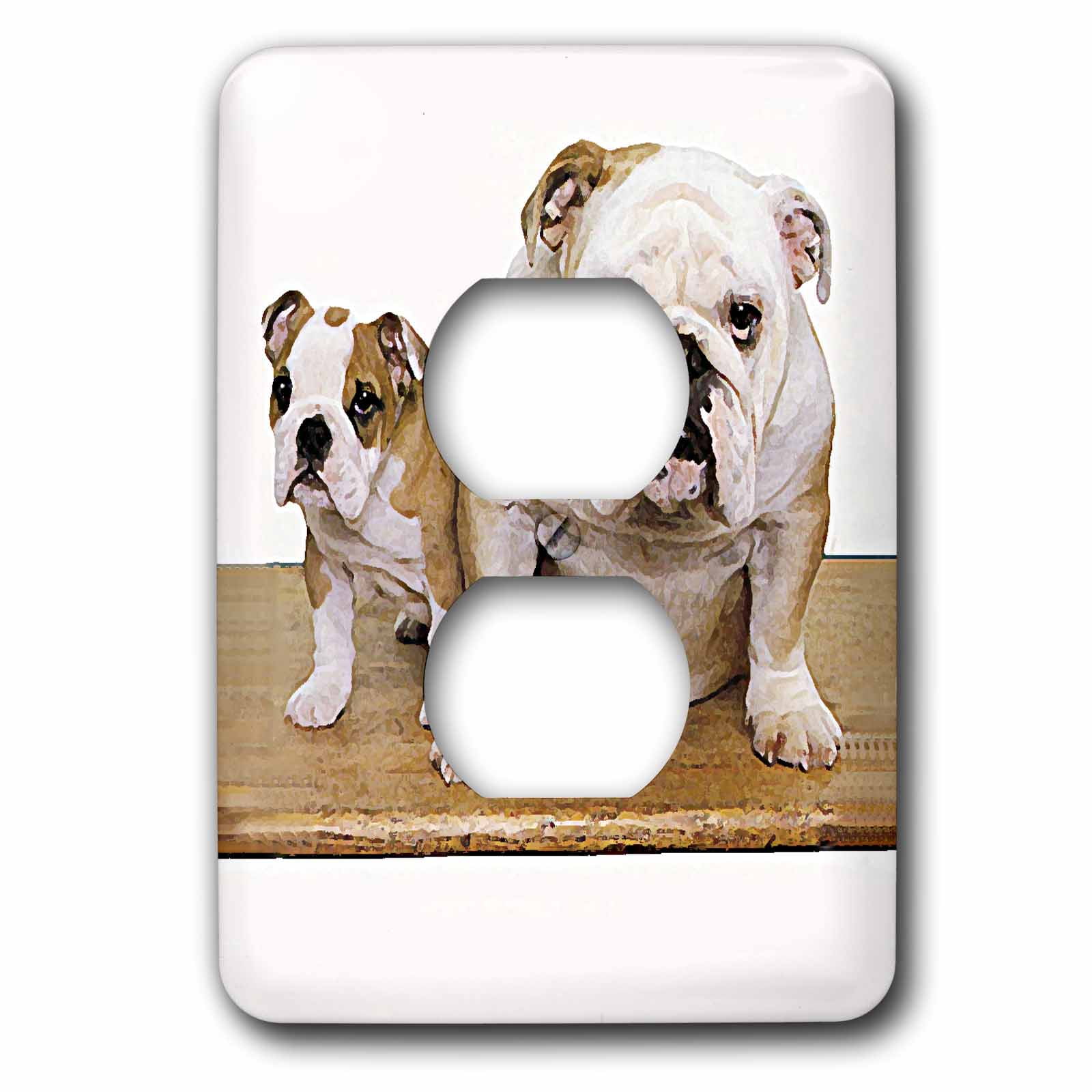 3dRose lsp_8578_6 British Bulldog Male 2 Plug Outlet Cover 3dRose lsp_8578_6 British Bulldog Male 2 Plug Outlet Cover