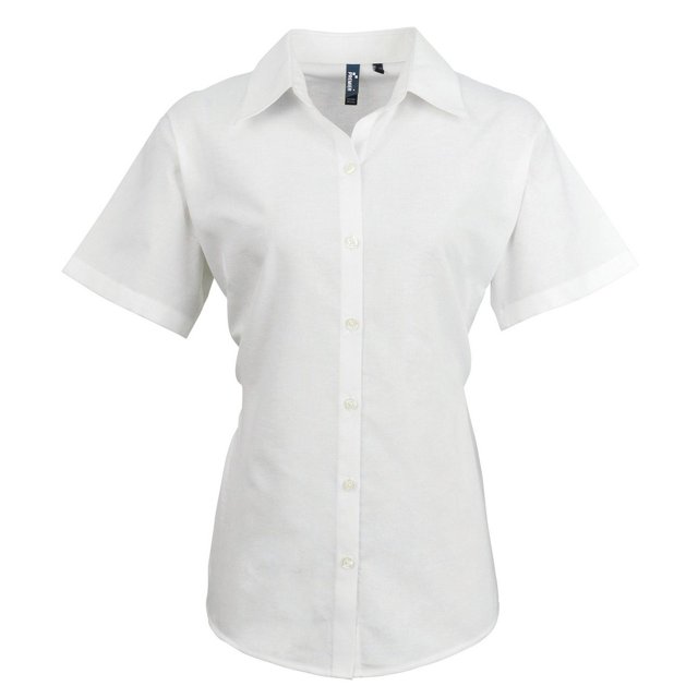 Premier Chemise Oxford Perlée à Manches Courtes pour Femmes