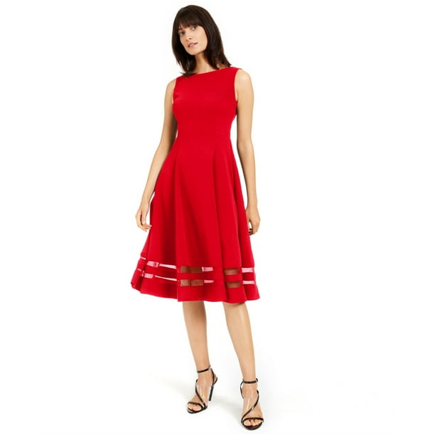 Calvin Klein Womens Illusion Trim Fit & Flare Vestido, Rojo, 6 Calvin Klein Entallado y acampanado | Walmart en lnea Calvin Klein Womens Illusion Trim Fit & Flare Vestido, Rojo, 6 Calvin Klein Entallado y acampanado | Walmart en lnea