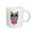 White, variant on 3drose, Gorgeous Pink and Blue Owl Monogram Letter K, 11oz Mug