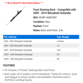 thumbnail image 2 of Front Steering Rack - Compatible with 2009 - 2015 Mitsubishi Outlander 2010 2011 2012 2013 2014, 2 of 2