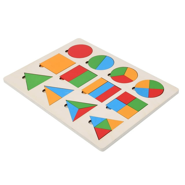 Bloques Y Tableros De Patrones, Juguetes De Rompecabezas, Bloques De Construcción Geométricos, Juguetes Montessori Para Regalo Educativo Temprano EOTVIA Combinación de 3 tipos