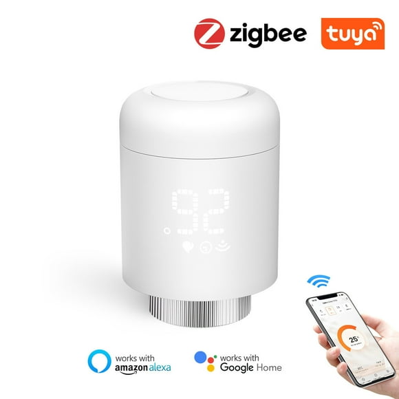 Amdohai Tuya Zigbee Thermostatic Radiator Valves Intelligent Wireless Mobilephone App Control Home Heating Thermostat Temperature Controller
