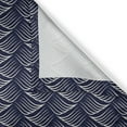 thumbnail image 6 of Ambesonne Geometric Valance & Curtain, Vintage Ocean Waves, 55"x45", Dark Blue Cream, 6 of 6