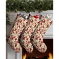 thumbnail image 3 of 3 Pcs Christmas Stockings,Multicolor Christmas Floral Pattern Stockings Christmas,14.8'' Xmas Stockings,Christmas Party Favors,Christmas Party Decorations,Christmas Stockings Personalized, 3 of 5