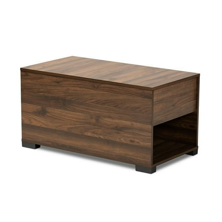 UPC: 0193271114313 | Baxton Studio Skylar Modern and Contemporary Walnut Brown Finished Cat Litter Box Cover House