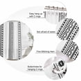 thumbnail image 6 of White Boho Waterproof Fabric Shower Curtain,Farmhouse Simple Abstract Striped Geometric Waterproof Fabric Shower Curtain for Bathroom Curtains Bathtubs Shower Curtains with 12 Hooks Small 36x72in, 6 of 8